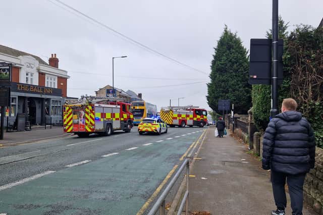 Emergency services at the former Embassy Club, on Mansfield Road, Sheffield, Photo: Kim Mogg, Iconic Media