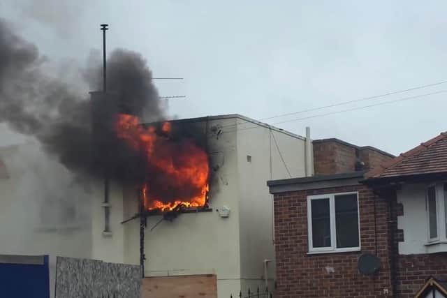 A fire broke out at the former Embassy club on Mansfield Road. Photo: Submitted