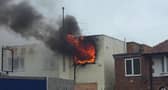A fire broke out at the former Embassy club on Mansfield Road on Monday, October 12. Photo: Submitted