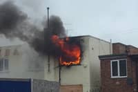 A fire broke out at the former Embassy club on Mansfield Road on Monday, October 12. Photo: Submitted