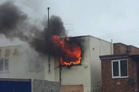 A fire broke out at the former Embassy club on Mansfield Road. Photo: Submitted