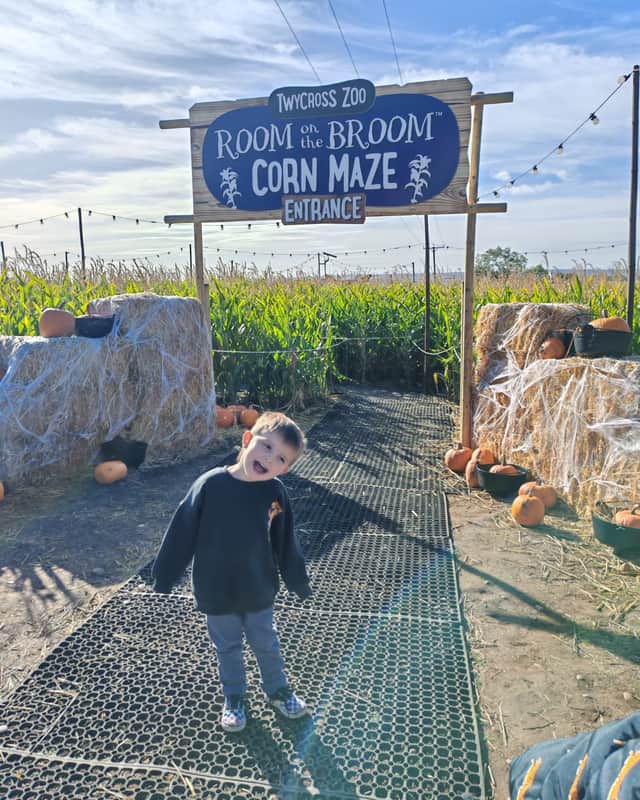 Seth heading into the corn maze