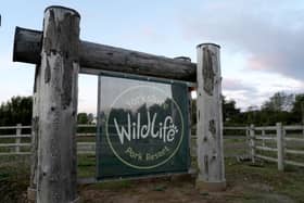 The sign at the entrance to Yorkshire Wildlife Park in Doncaster
