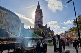 Fargate, in Sheffield City Centre, is currently the site of an international market bringing unique food offerings and stalls to the city