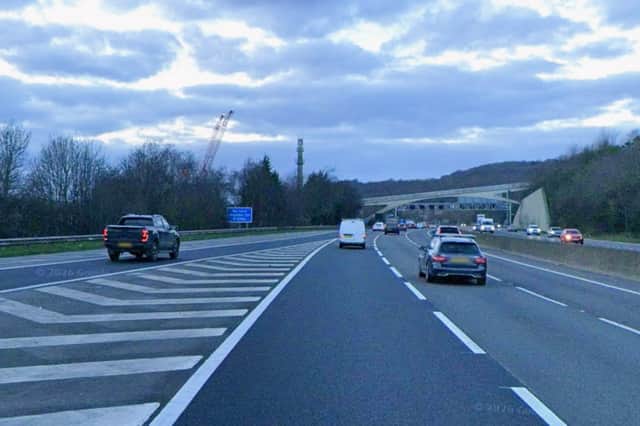 The M1 was closed northbound between junction 34 (Meadowhall) and 35 (Chapeltown). Photo: Google