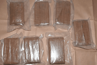 Blocks of cocaine seized as part of the operation.