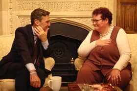 Prime Minister Andy Burnham meets Claire Throssell. Credit: Marie Tidball