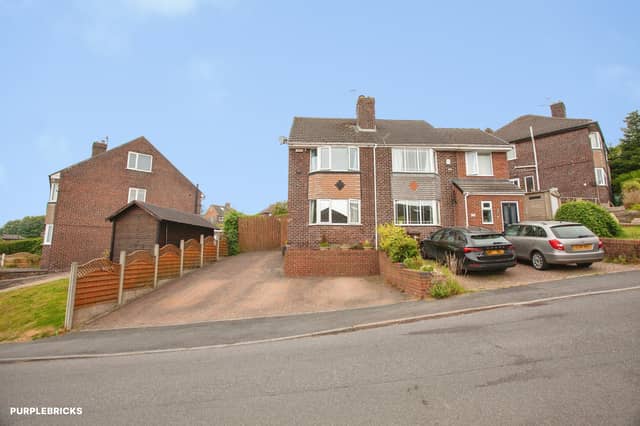 A large driveway and generous plot add practical appeal to this three-bedroom semi-detached house in Sheffield, listed for £285,000