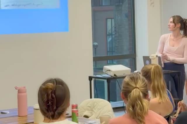 Kristi Boyes at one of her Stress Less Club events.  Photo: Kristi Boyes / SWNS