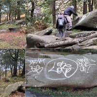 Vandals spray rocks at National Trust's popular Longshaw estate near Sheffield