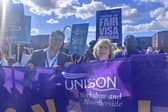 Councillor Rusling joined a rally outside Labour Party conference in Liverpool alongside care workers. He said: "There was Bob Marley playing, singing, dancing, all manner of stuff going on, but with a really clear message."