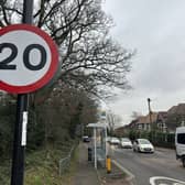 20mph speed limit sign. Picture: LDRS