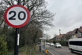 20mph speed limit sign. Picture: LDRS