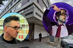 Jarvis Cocker and Richard Hawley played at a Christmas disco at Cole Brothers in 2025.
