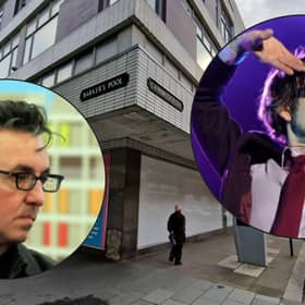 Jarvis Cocker and Richard Hawley played at a Christmas disco at Cole Brothers in 2025.