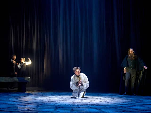 Mathew Horne skillfully navigates Malvolio's arc from rigid arrogance to complete absurdity, balancing humour with the poignant and genuinely sad downfall of the character.
