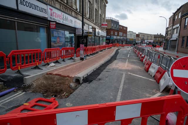 Road works outside Courtyard