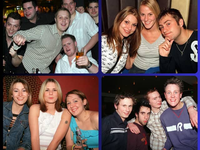People enjoying a night out in Sheffield city centre 2003 to 2007