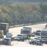 Man seriously injured in crash which brought M1 to a halt near Sheffield and Chesterfield
