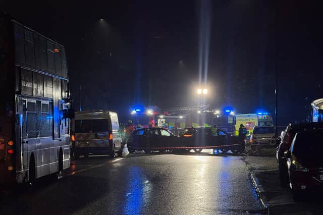 Car crash closes East Bank Road in Sheffield.