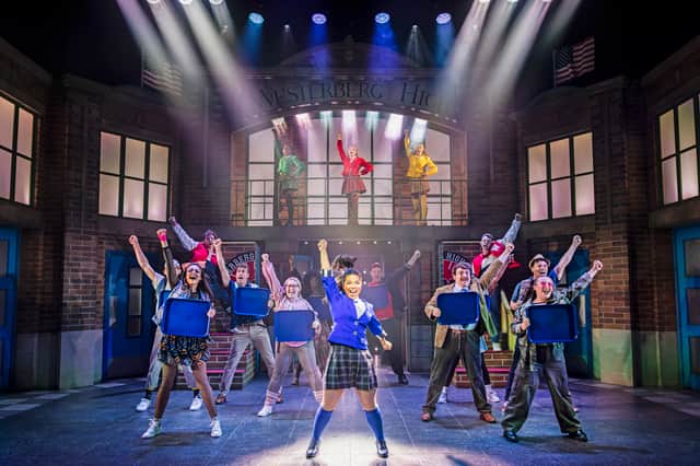 The cast of Heathers The Musical in full dance mode