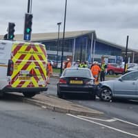 Emergency services on scene as three-car crash closes busy Sheffield road