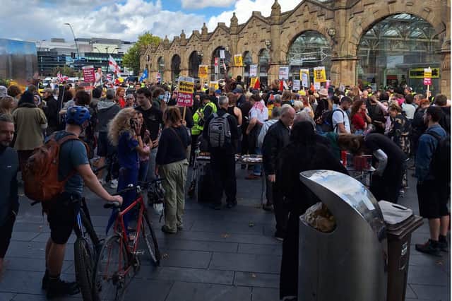 Sheffield counter demonstration against Patriot Platform.