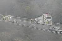 Picture shows a crash which closed the M1 southbound near junction 36, close to Sheffield. Photo: National Highways