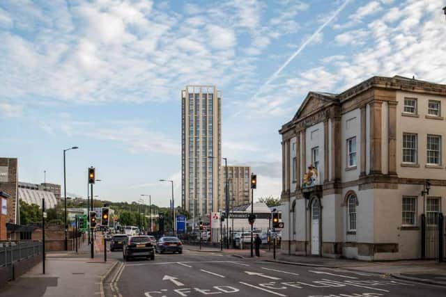 How the new skyscraper would look from Suffolk Road, looking south east. Photo: iceni-projects