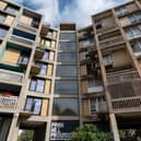 The contrast between the old and new blocks is stark