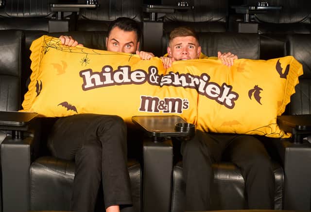 Rylan Clark pranks movie-lovers alongside mischief maker George Baggs