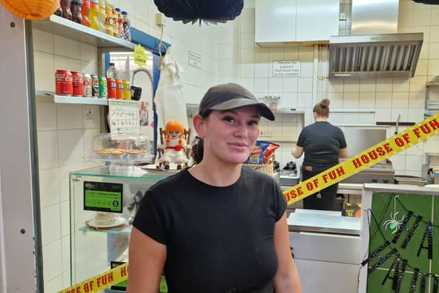 Chloe Royston, manager of Julie’s Snaxx cafe at Crystal Peaks, said 85 per cent of customers normally came by tram and they had lost a lot of trade.