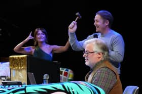 Thomas Turgoose from This Is England bangs the gavel at the Pride of Yorkshire auction