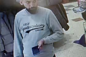 Police want to trace this man over the theft of a bank card, which was later used at a Sheffield supermarket