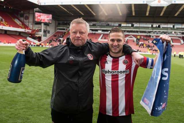 Billy Sharp (right) wants to follow in Chris Wilder’s footsteps one day.