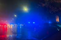 A large police presence at Sheffield train station