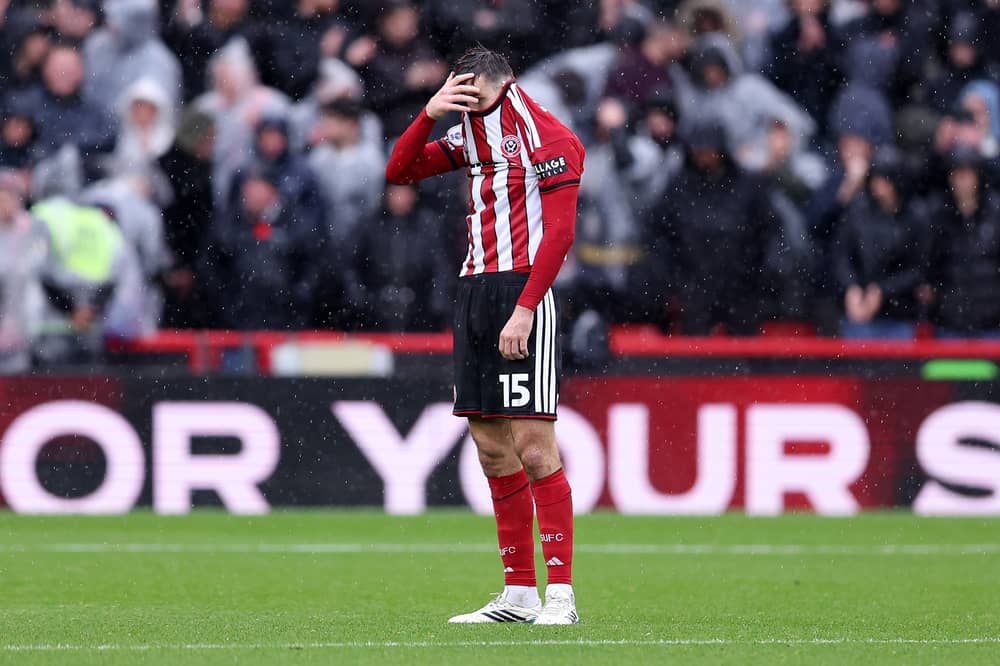Sheffield United defender Liam Kitching is one yellow card away from a ban.