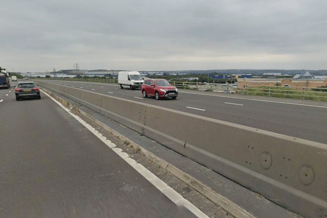 The M1 motorway near Sheffield is closed in both directions to high vehicles due to strong winds from Storm Boelo.