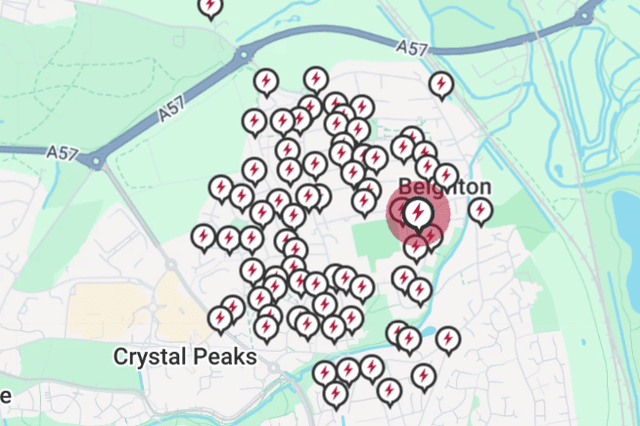 Power outages throughout the S20 postcode of Sheffield