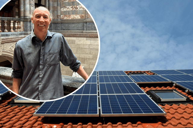 Councillor Johnson said renting out roofs for solar panels was a "creative way" of getting investment into council houses