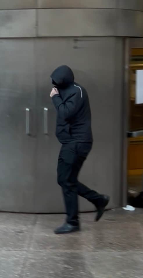 Tony Farrer was pictured leaving Sheffield Crown Court after being sentenced for possessing over 100 indecent images of children as well as images relating to bestiality