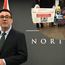 Better Buses campaigners delivered a letter to Andy Burnham's office at Number 10 North calling on public ownership of the nation's buses