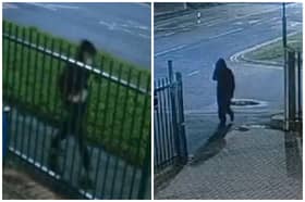 Police are searching for a hooded figure over two alleged hate crimes where a defaced Qur'an bearing death threats was thrown at Sheffield's Wybourn Islamic Centre, in Arbourthorne.