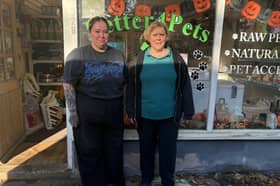 Rebecca Oxley (left) and Sam Payne (right) say the trade of their pet shop would be affected