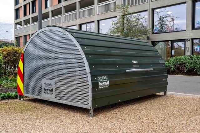 Cycle storage units are being installed across Sheffield