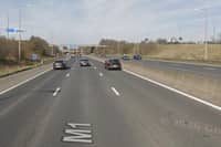 Lanes are blocked on the M1