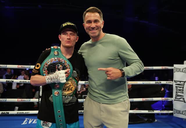 Dalton Smith and Eddie Hearn Photo courtesy of Matchroom