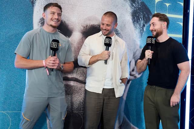Sheffield, UK: Frank Smith Matchroom Boxing CEO, Dalton Smith and Jamie Ward
Picture By Mark Robinson Matchroom Boxing