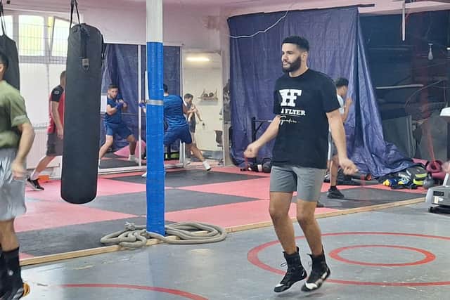 Sheldon McDonald in the Manor Academy training gym Pic Bob Westerdale