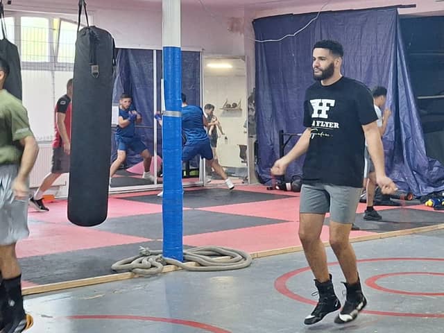 Sheldon McDonald in the Manor Academy training gym Pic Bob Westerdale